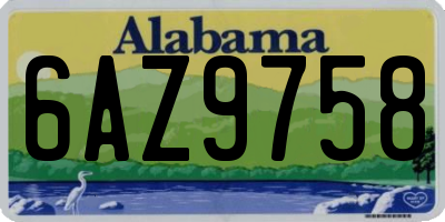 AL license plate 6AZ9758