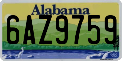 AL license plate 6AZ9759