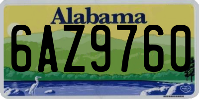 AL license plate 6AZ9760