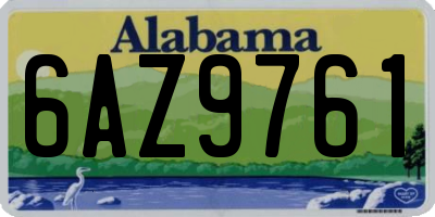 AL license plate 6AZ9761