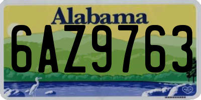 AL license plate 6AZ9763