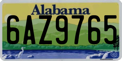 AL license plate 6AZ9765