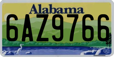 AL license plate 6AZ9766