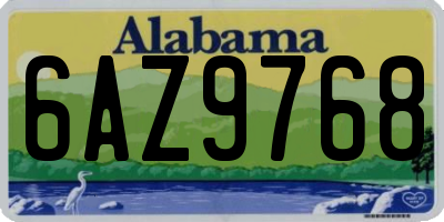 AL license plate 6AZ9768