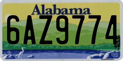 AL license plate 6AZ9774