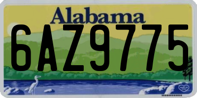AL license plate 6AZ9775