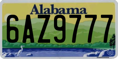AL license plate 6AZ9777