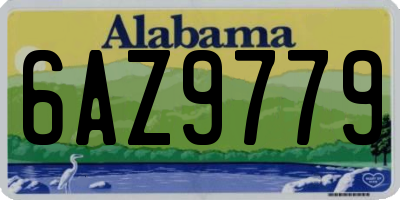AL license plate 6AZ9779