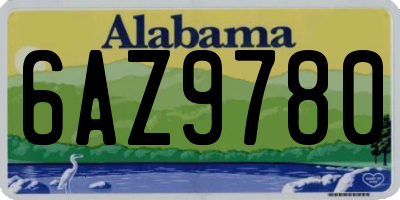 AL license plate 6AZ9780