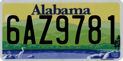 AL license plate 6AZ9781