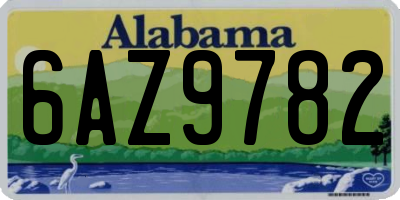 AL license plate 6AZ9782