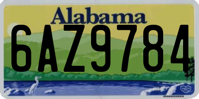 AL license plate 6AZ9784