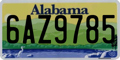 AL license plate 6AZ9785
