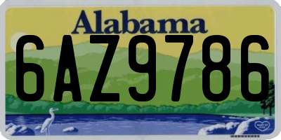 AL license plate 6AZ9786