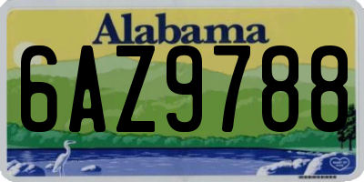 AL license plate 6AZ9788