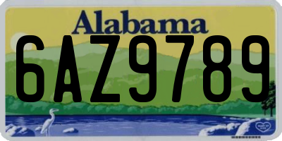 AL license plate 6AZ9789