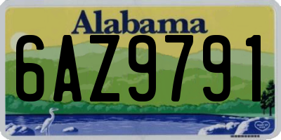 AL license plate 6AZ9791