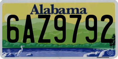 AL license plate 6AZ9792