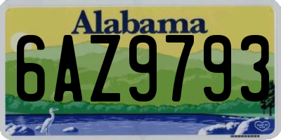 AL license plate 6AZ9793