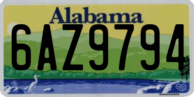 AL license plate 6AZ9794