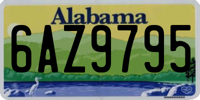 AL license plate 6AZ9795