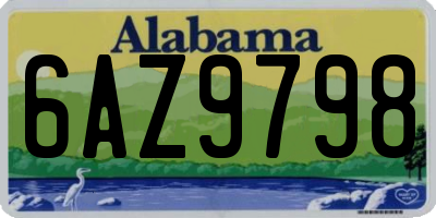 AL license plate 6AZ9798