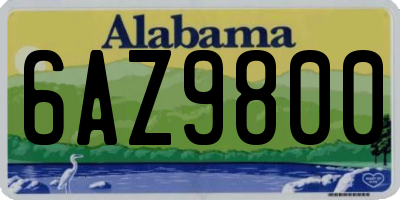 AL license plate 6AZ9800