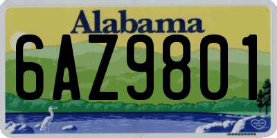 AL license plate 6AZ9801
