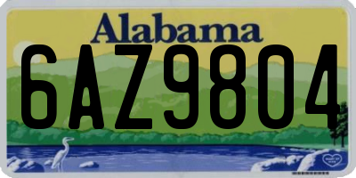 AL license plate 6AZ9804