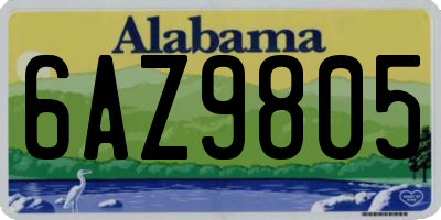 AL license plate 6AZ9805