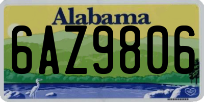 AL license plate 6AZ9806