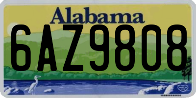 AL license plate 6AZ9808