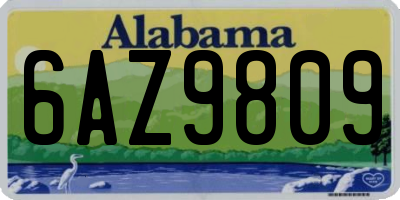 AL license plate 6AZ9809