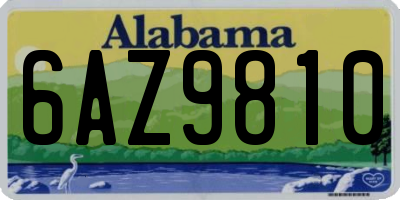 AL license plate 6AZ9810