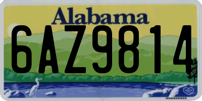 AL license plate 6AZ9814
