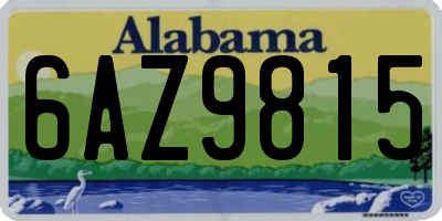 AL license plate 6AZ9815