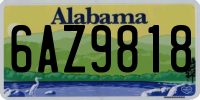 AL license plate 6AZ9818