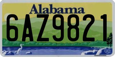 AL license plate 6AZ9821