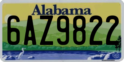 AL license plate 6AZ9822