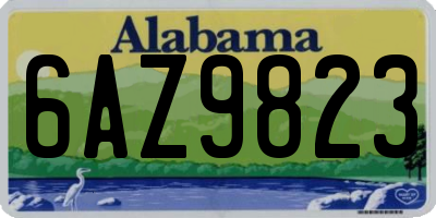 AL license plate 6AZ9823