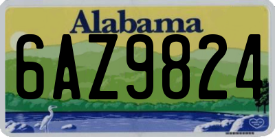 AL license plate 6AZ9824