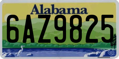 AL license plate 6AZ9825