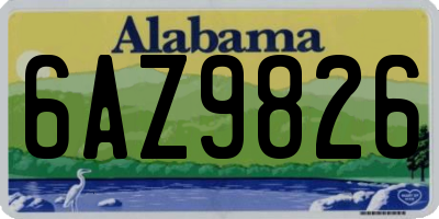 AL license plate 6AZ9826