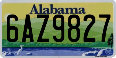 AL license plate 6AZ9827