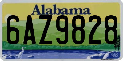 AL license plate 6AZ9828