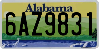 AL license plate 6AZ9831