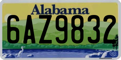 AL license plate 6AZ9832