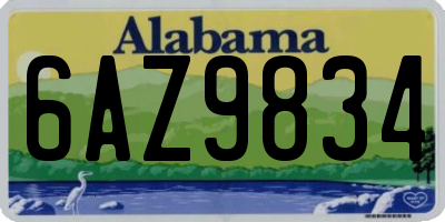 AL license plate 6AZ9834