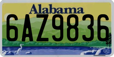 AL license plate 6AZ9836
