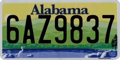 AL license plate 6AZ9837